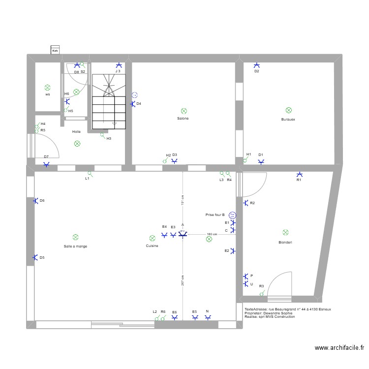 sofi. Plan de 2 pièces et 34 m2