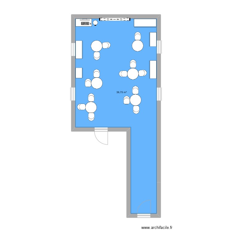 Salle de garderie Sagrado Kids. Plan de 1 pièce et 40 m2