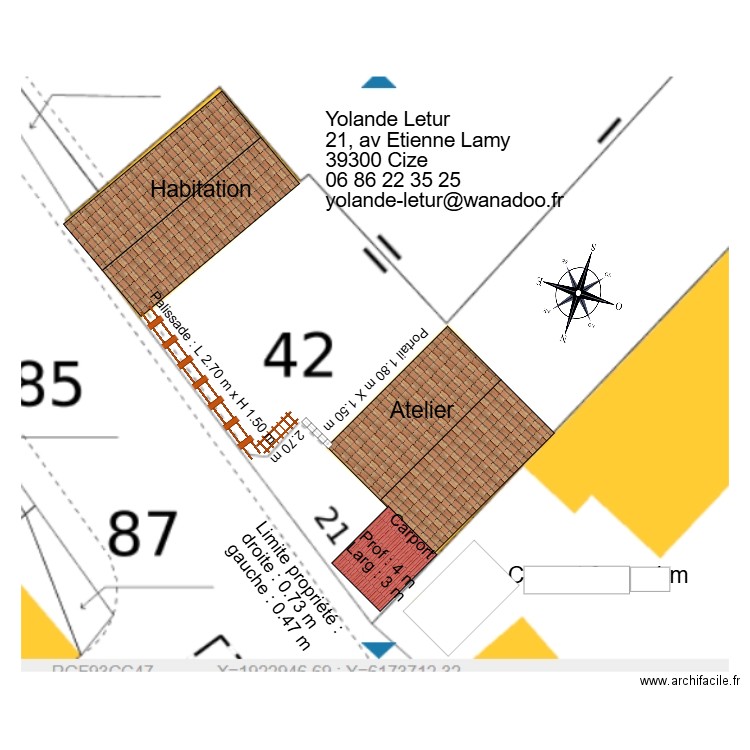 Carport de face. Plan de 0 pièce et 0 m2