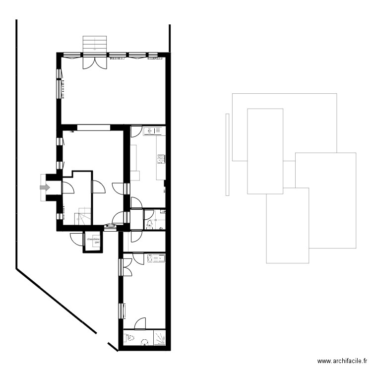 St Cyr base. Plan de 1 pièce et 28 m2