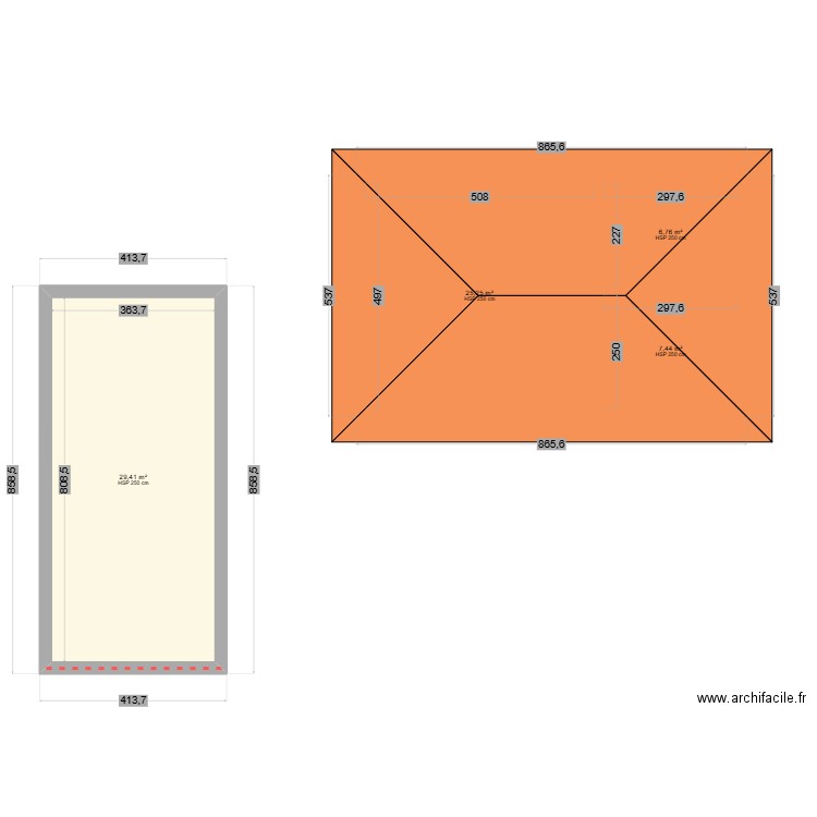 TEST. Plan de 4 pièces et 69 m2