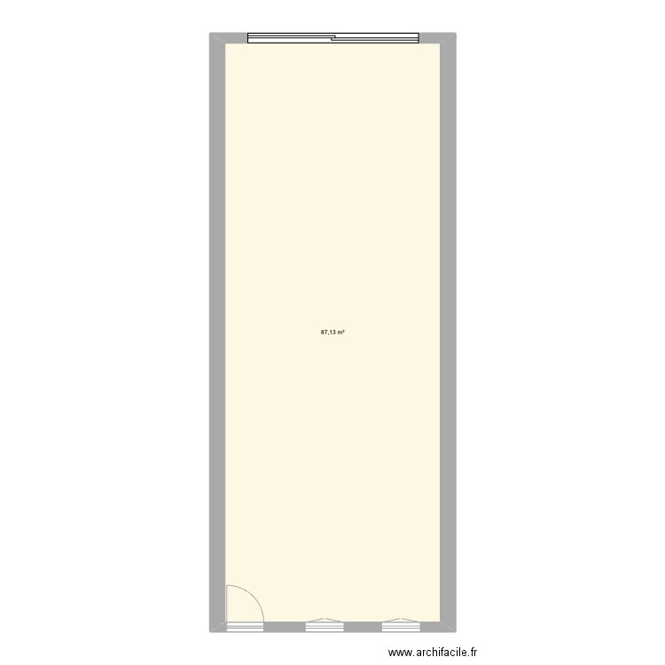 plan maison. Plan de 1 pièce et 87 m2