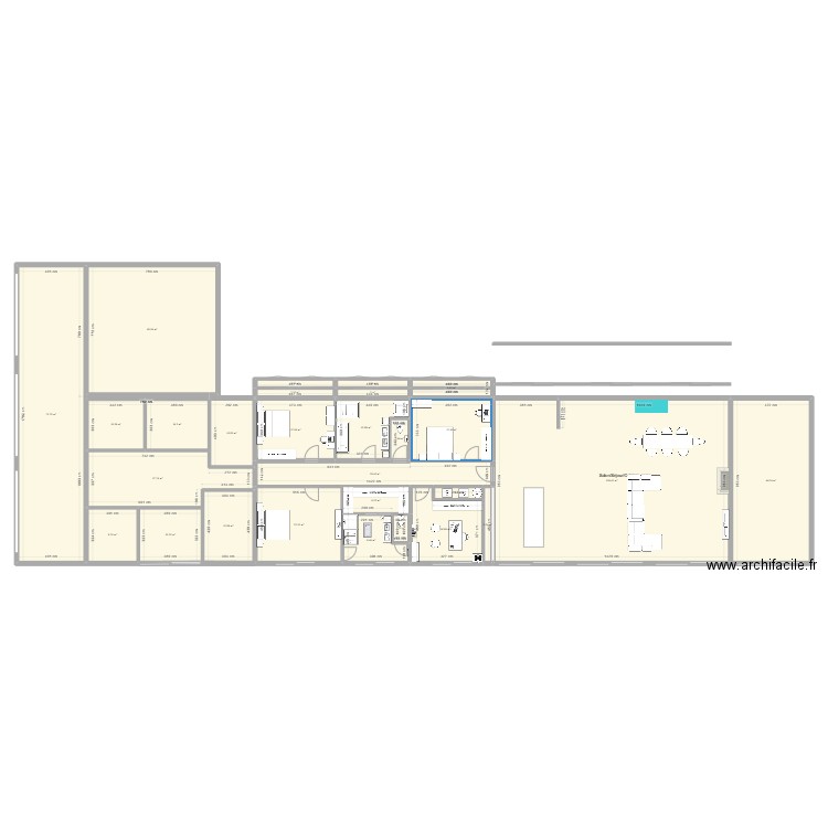 Villa Tarzan 14. Plan de 33 pièces et 1042 m2