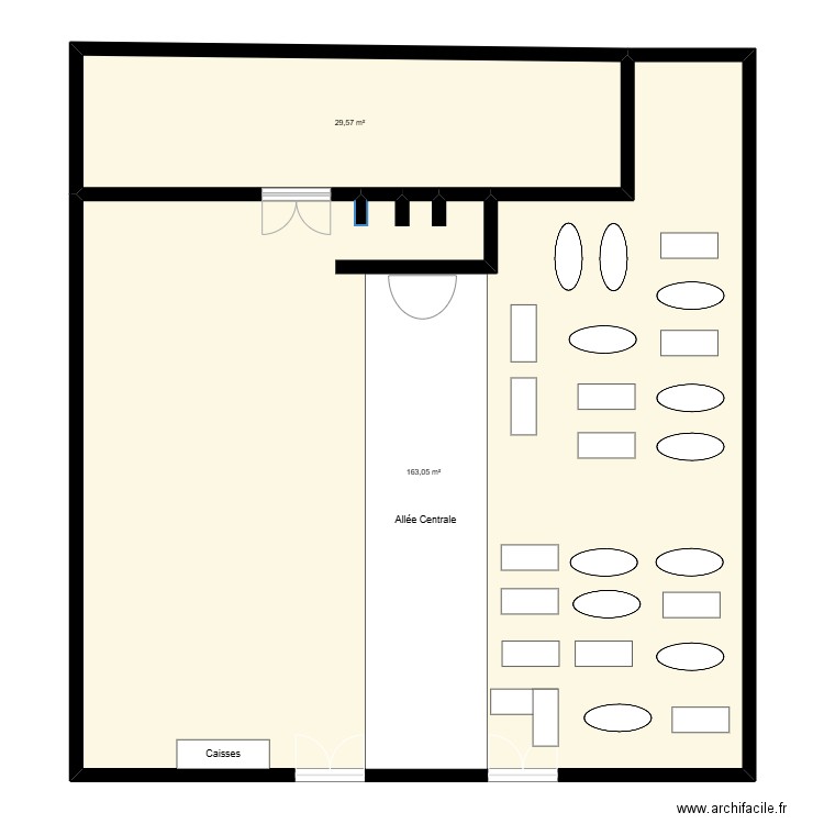 DDD. Plan de 2 pièces et 193 m2