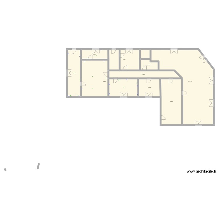 MERLIN 12. Plan de 9 pièces et 287 m2