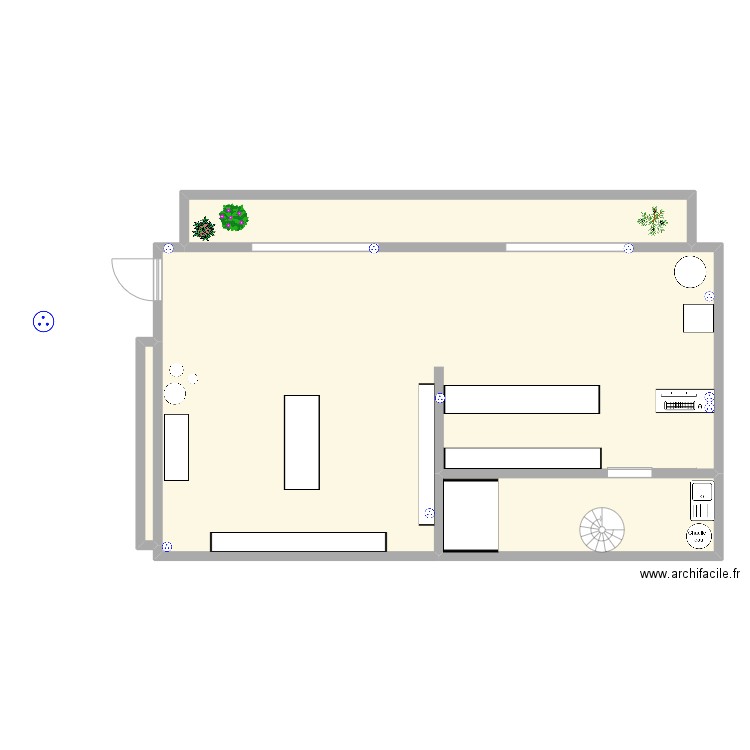 boutique plan. Plan de 4 pièces et 185 m2