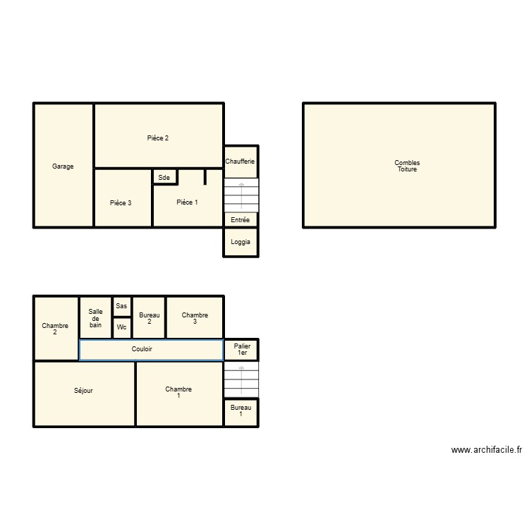 GUILVINEC DEDREPS. Plan de 20 pièces et 66 m2