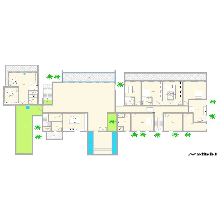 Marrakech-5. Plan de 34 pièces et 798 m2