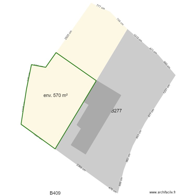 B209. Plan de 2 pièces et 769 m2