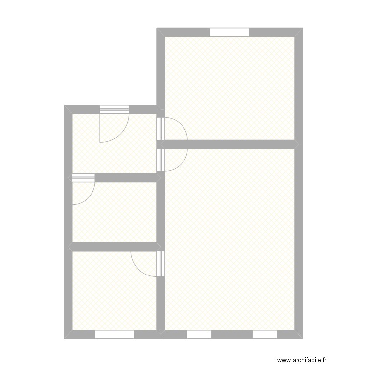 Toch 2ème. Plan de 5 pièces et 51 m2