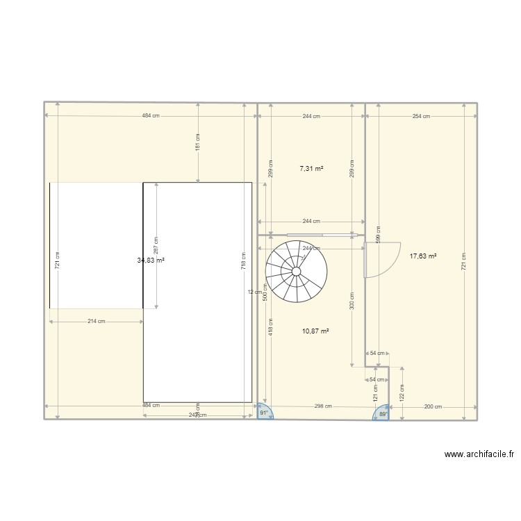 chambre anaelle. Plan de 4 pièces et 71 m2