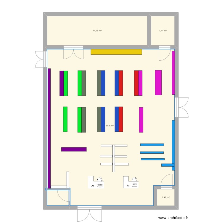 Plan magasin montauban sapiac 2. Plan de 4 pièces et 115 m2