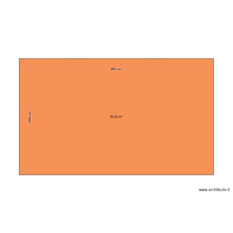 Garage. Plan de 1 pièce et 52 m2