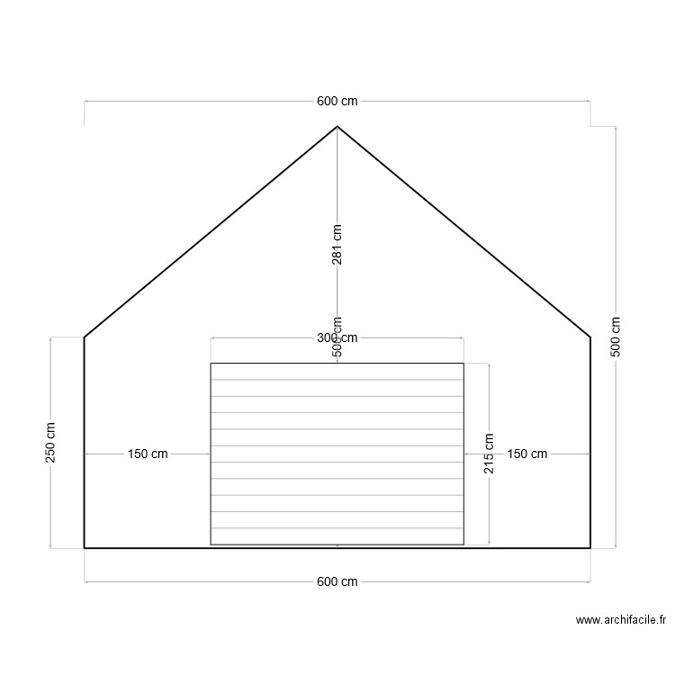 Façade nord. Plan de 0 pièce et 0 m2