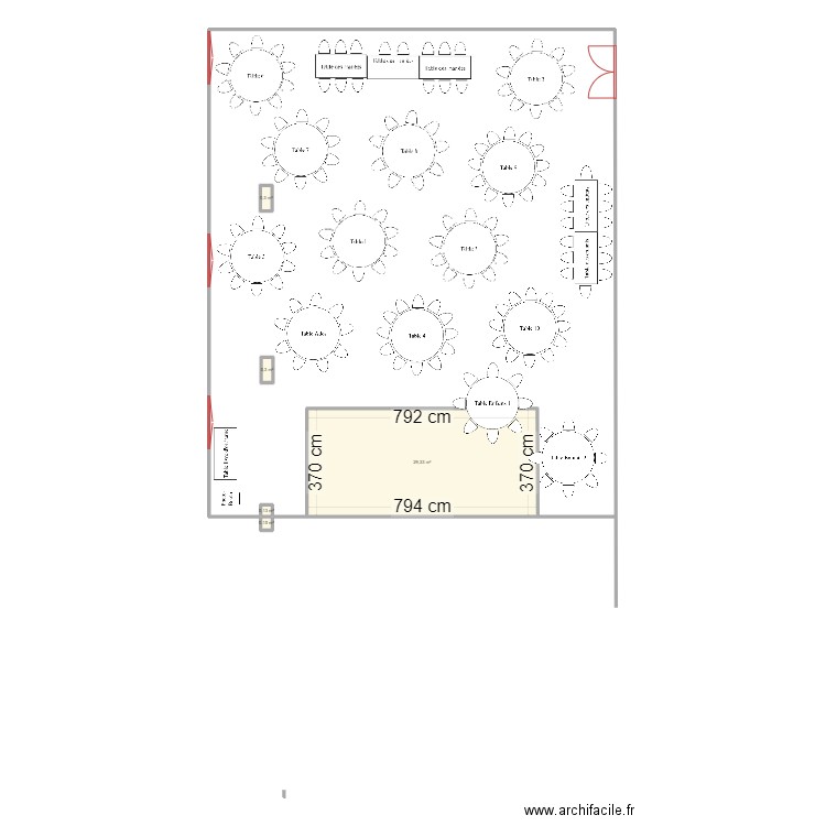 MARIAGE 1. Plan de 5 pièces et 30 m2