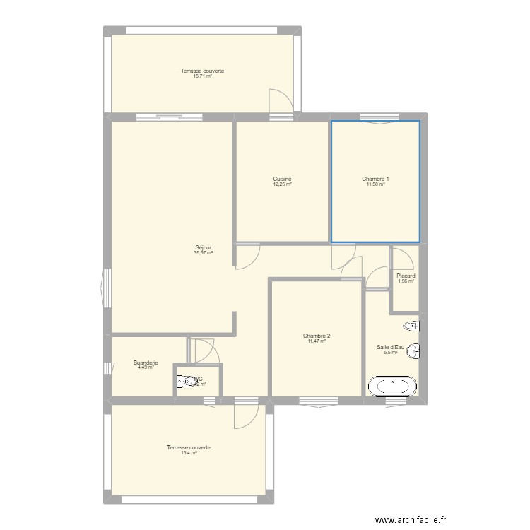 VILLA GARCIA SCI VDA. Plan de 10 pièces et 120 m2