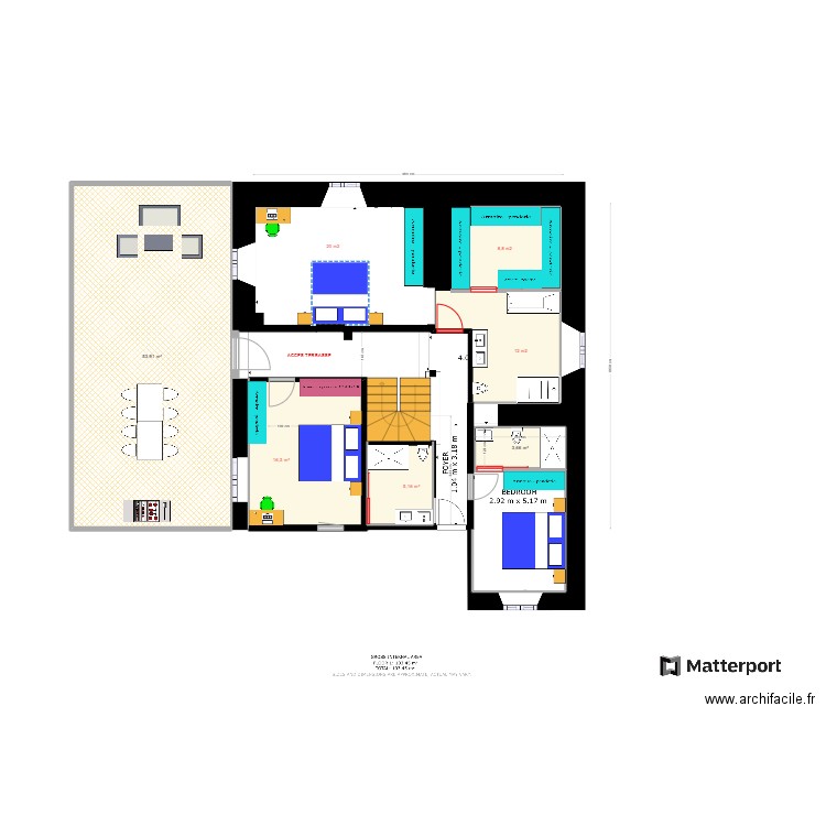 RC BIONNASSAY 3 CH. Plan de 5 pièces et 99 m2