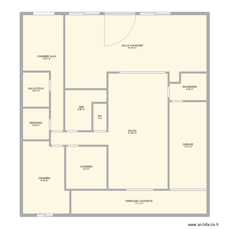 Projet 3R avant. Plan de 12 pièces et 189 m2