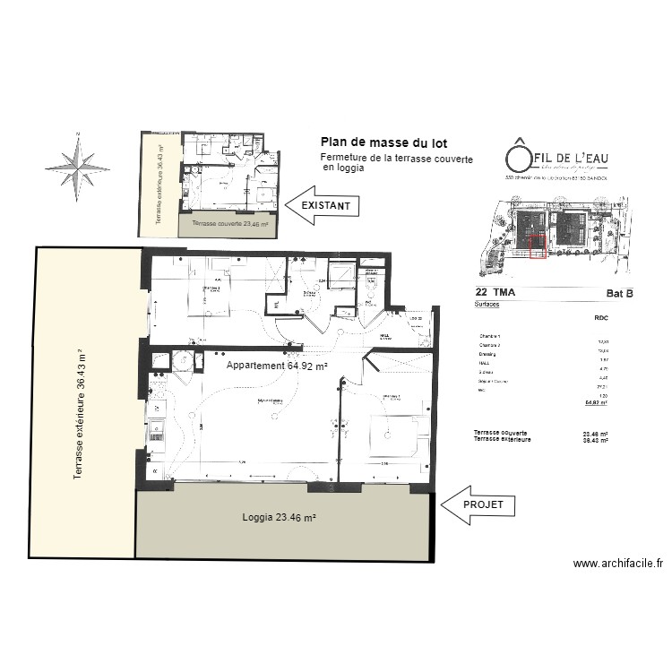 Plan de masse loggia ofildelo. Plan de 0 pièce et 0 m2