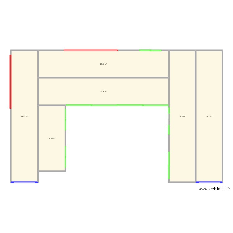 test. Plan de 6 pièces et 163 m2