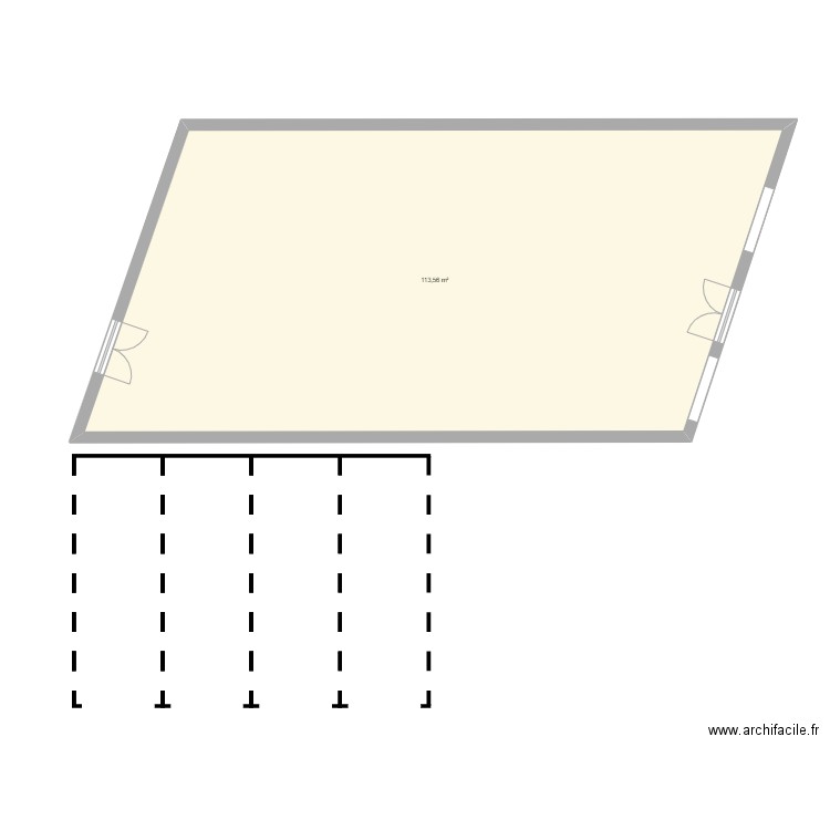 Mon. Plan de 1 pièce et 114 m2