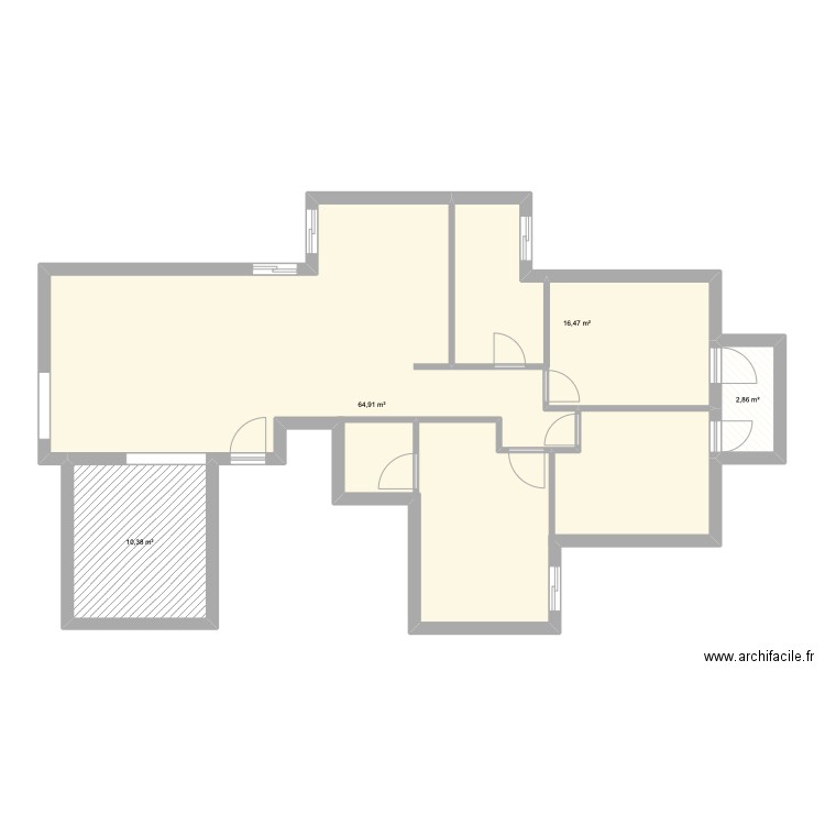 jordann SANS MEUBLE. Plan de 4 pièces et 95 m2