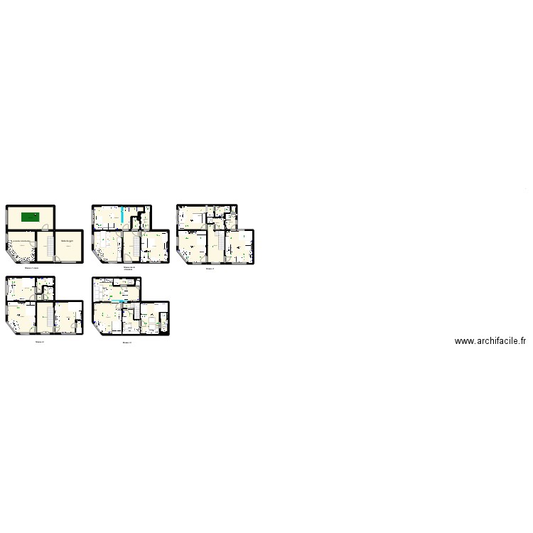 Ryckmans maison Living rez 2024. Plan de 29 pièces et 357 m2