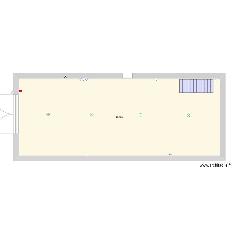 Grange Fred. Plan de 1 pièce et 125 m2