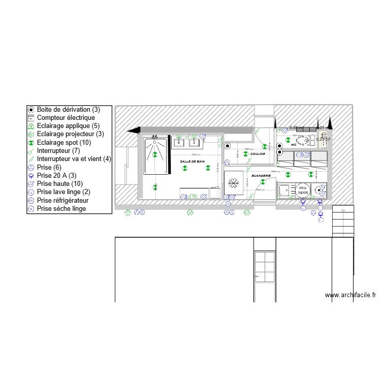 plan S de B, Buanderie ST Albant sur Limagnole. Plan de 3 pièces et 0 m2