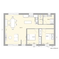 plan maison 70m2 T3