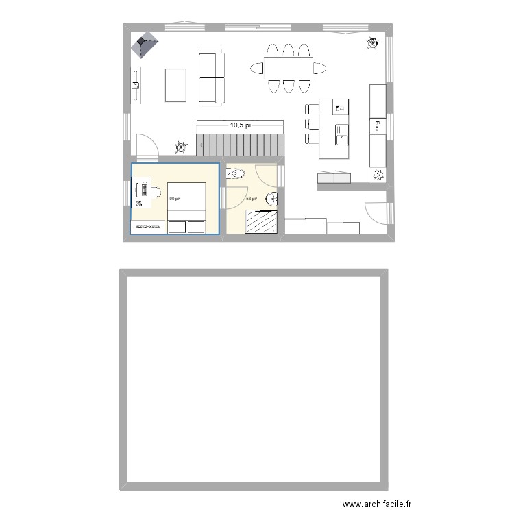 plan st do 2025. Plan de 2 pièces et 13 m2