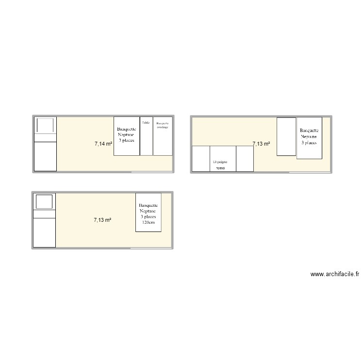 Van Master L4H2. Plan de 3 pièces et 21 m2