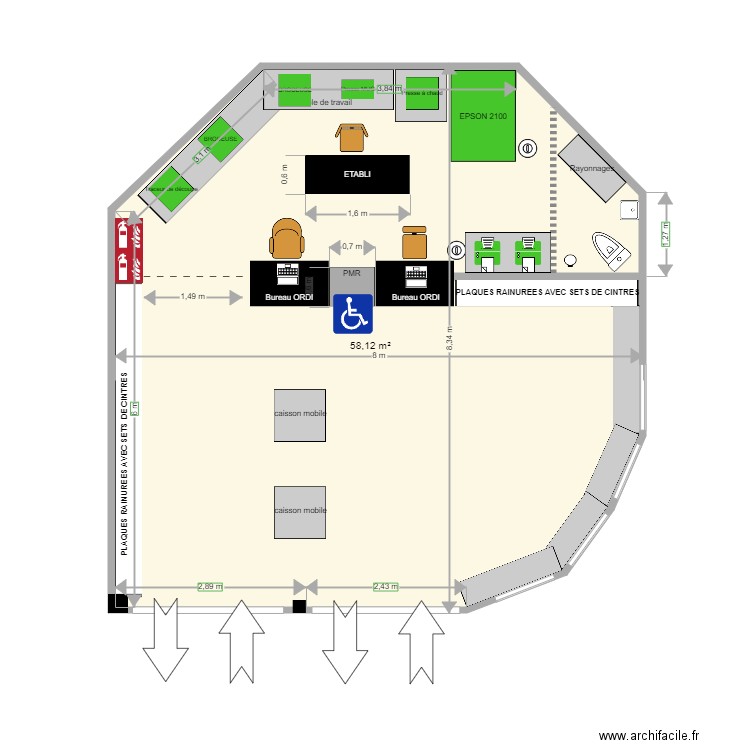 frouard 5. Plan de 1 pièce et 58 m2