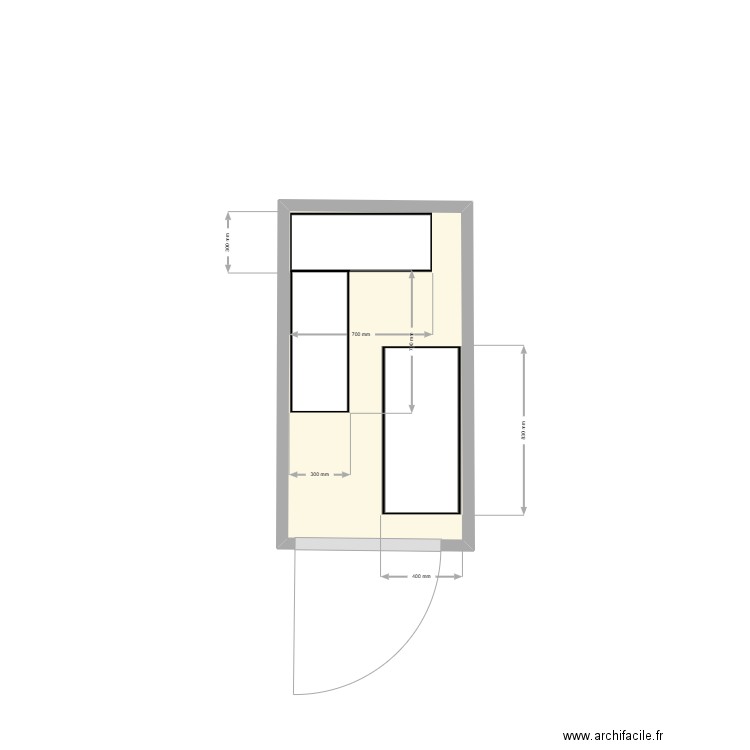 Cave Catou. Plan de 1 pièce et 1 m2