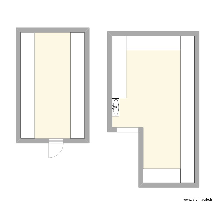 Plomb. Plan de 2 pièces et 51 m2