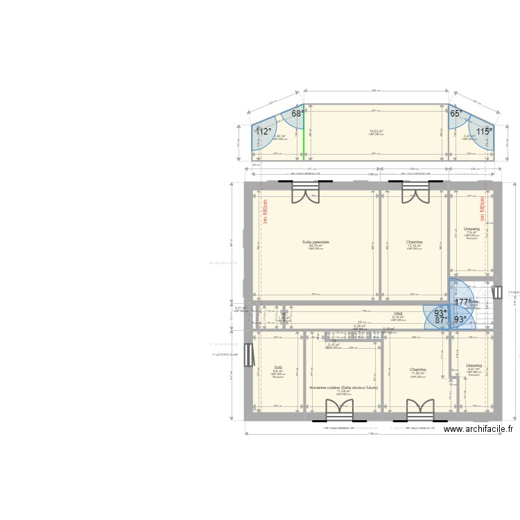 LOUTREL. Plan de 37 pièces et 333 m2