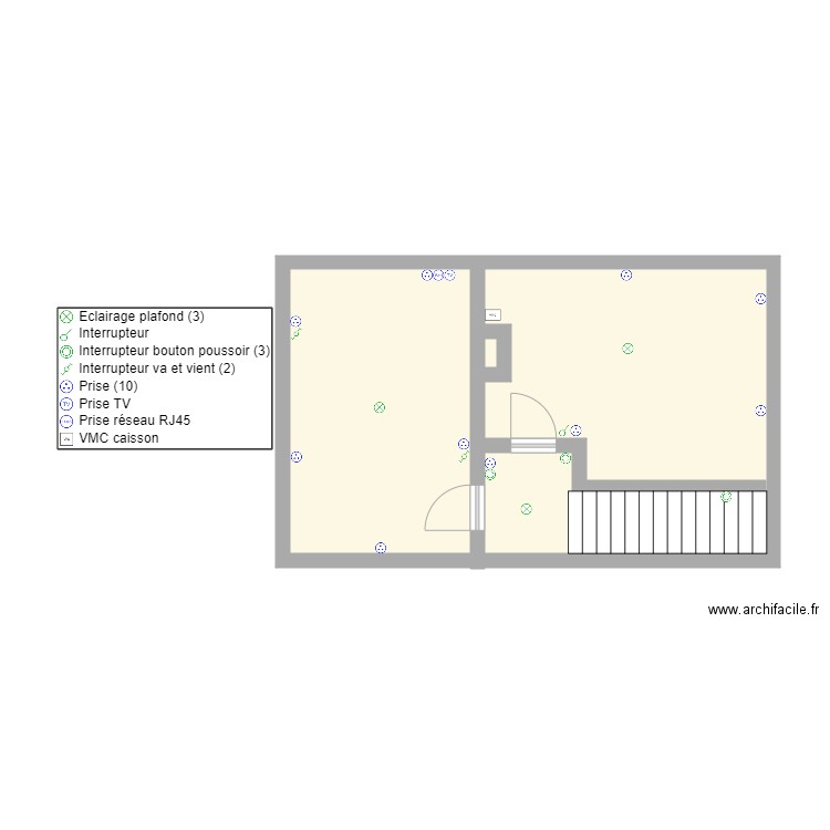 houplin ancoisne 2eme. Plan de 3 pièces et 39 m2