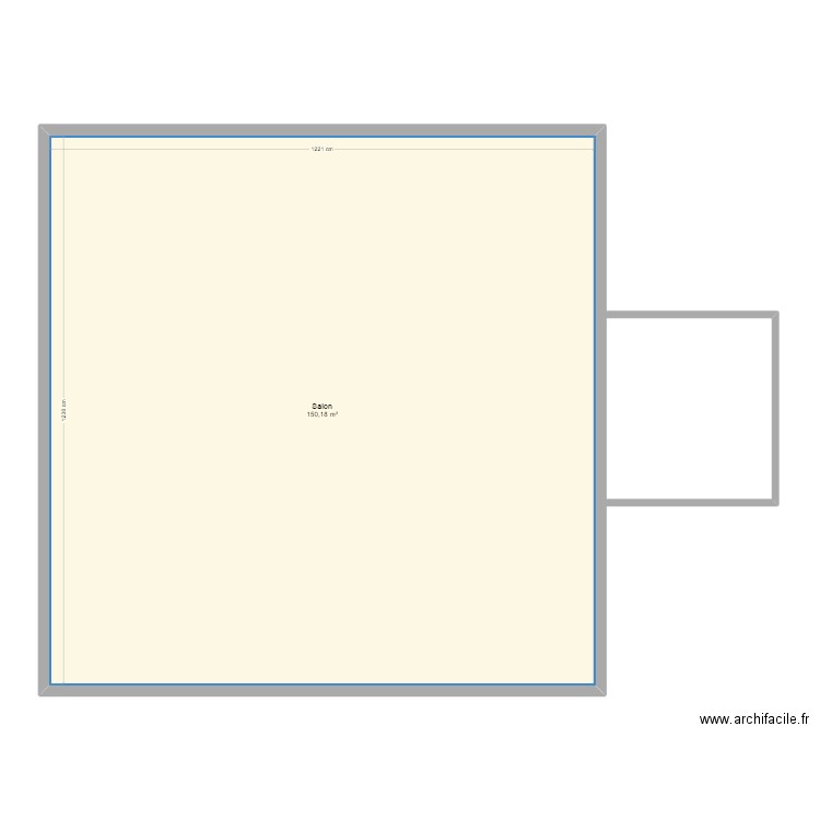 saint sa. Plan de 1 pièce et 150 m2