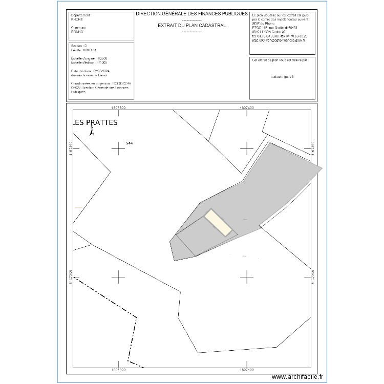 dp1. Plan de 1 pièce et 183 m2