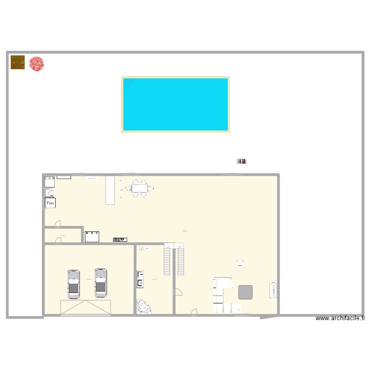 Maison. Plan de 4 pièces et 625 m2