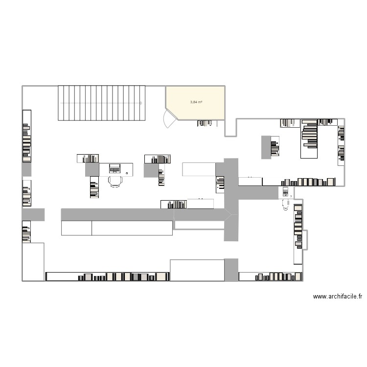 sous sol. Plan de 1 pièce et 4 m2