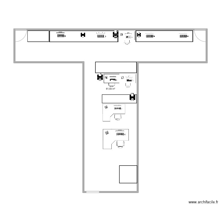 RBS Red 2025. Plan de 1 pièce et 62 m2