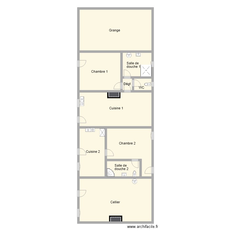 CONSORTS ARBY RDC . Plan de 10 pièces et 203 m2