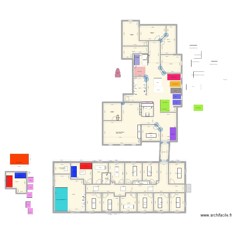 CABINET 3.0. Plan de 28 pièces et 464 m2