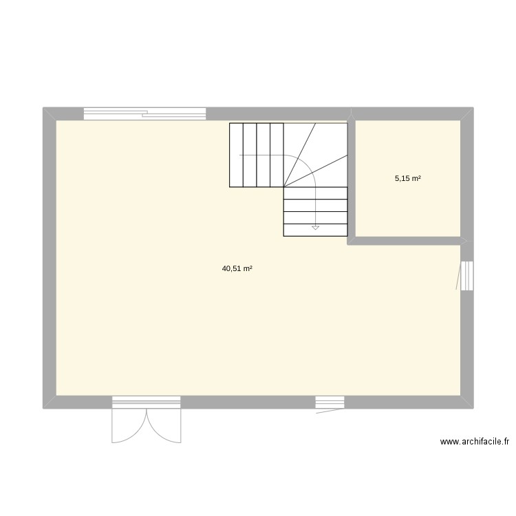 Role2 PM. Plan de 2 pièces et 46 m2