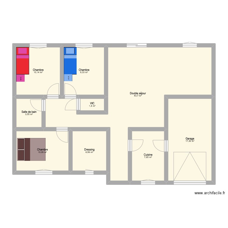 maison. Plan de 9 pièces et 110 m2