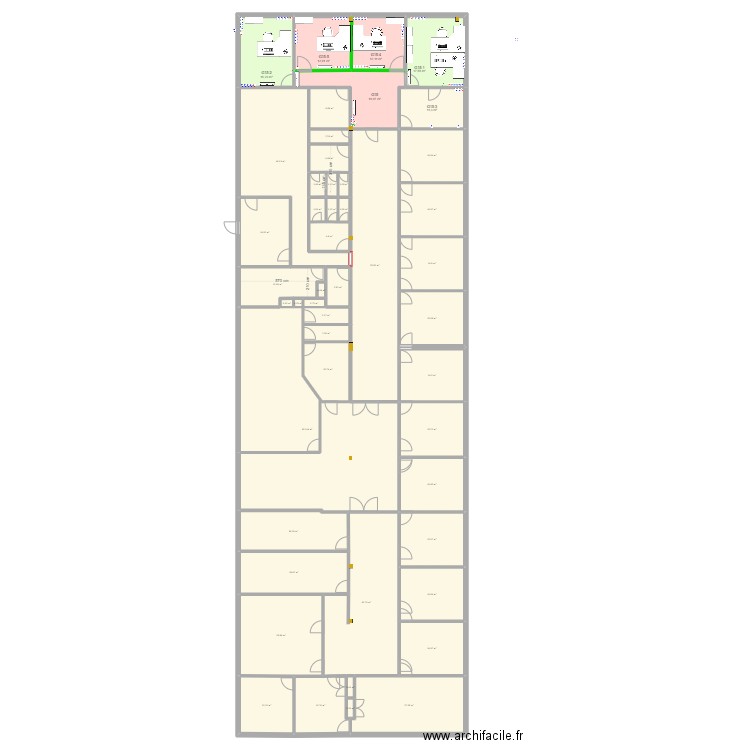 DR Etage Bat A V7e. Plan de 48 pièces et 674 m2