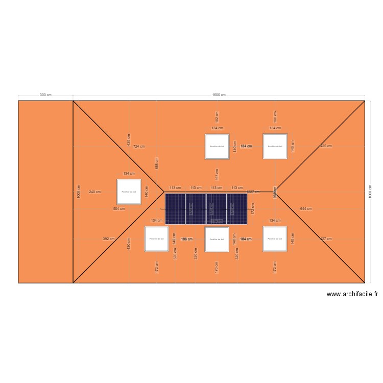 Toiture. Plan de 0 pièce et 0 m2