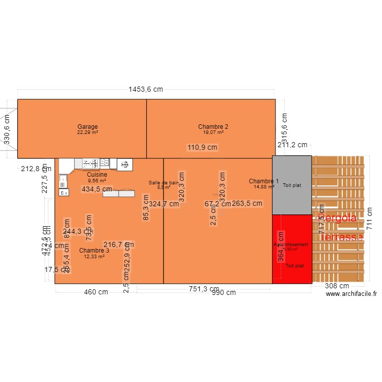 Plan de masse Puget. Plan de 8 pièces et 95 m2