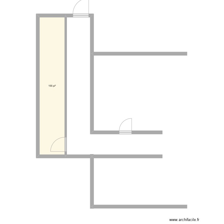 Fadoc Ragueneau. Plan de 1 pièce et 14 m2